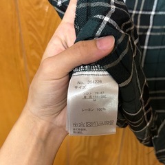 ダークグリーン チェック柄 半袖シャツの画像