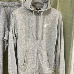 Nike ナイキ　グレー ジャージ セットアップ L スウェット ナイキ　メンズ　 上下セット ジップアップ パーカー スウェットの画像