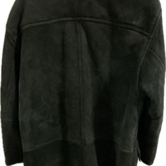 used 羊革　tanatar ロングコート　膝丈　ムートン　ブラック　黒　紳士　ボア　冬の画像