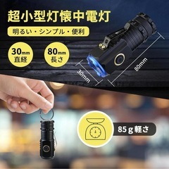 ⭐️マグネット機能&クリップ付⭐️高輝度LED懐中電灯／IPX5防水／超小型⭐️新品未使用の画像