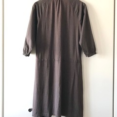 GAP シャツ ワンピース　ブラウン　七分袖の画像