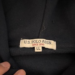 US POLO ASSN. パーカー ネイビー フーディー プルオーバー　XLの画像