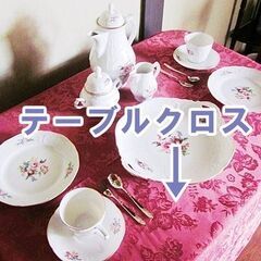 ローズピンク　テーブルクロスの画像