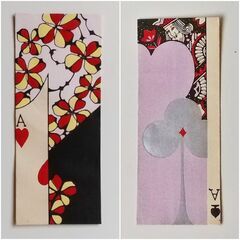 アンティーク木版画　魅惑のトランプカード 4点セット の画像