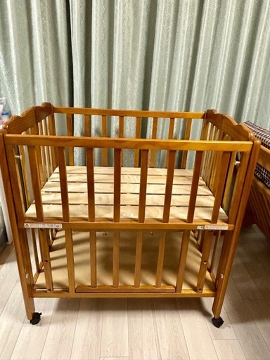 大和屋yamtoya パタンミニベビーベッド キャスター付き折り畳みベッド