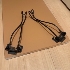 大理石柄　ローテーブル　スチール脚　折りたたみの画像