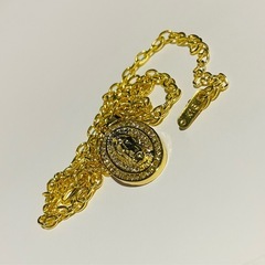 【1点限り】K18刻印有り GOLD ユニセックスジュエリー 金ネックレス 金観音メダルネックレス luxury 18金GF おしゃれ 男女兼用 GOLDの画像