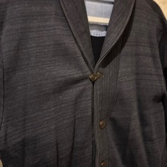 【美品2点セット】TAKAQ スリムフィットシャツ（LL）＆ UNIQLO カーディガン（L）の画像