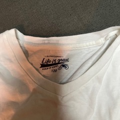 トップバリュー　130 Ｔシャツ　白の画像