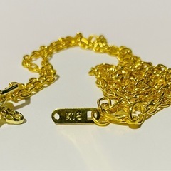【1点限り】K18刻印有り GOLD蜜蜂ネックレス 男女兼用 おしゃれ Fancy  18金GF luxury honeybee GOLD の画像