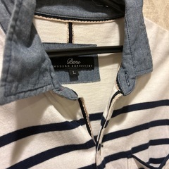 【メンズLサイズ】Beno ボーダーシャツ＆Good Crew ニットカーディガン 2点セットの画像