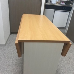 バタフライ式扉付きキッチンワゴンの画像