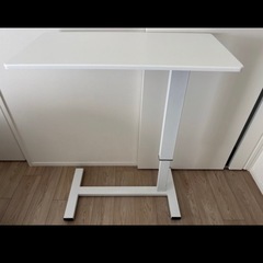 昇降式 サイドテーブル ホワイト 白 デスクの画像