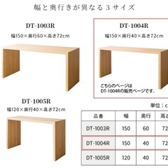 シンプルデスク DT-1004R ビサージュ ネオ Visage Neo ホワイト ナチュラル ブラウン グレー ブラック 150cm×40cm カウンターデスク 机 テーブル 宮武製作所【C 217】の画像