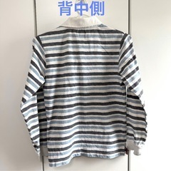 オンワード樫山　140サイズ　ポロシャツ ボーダー長袖カットソーの画像