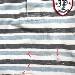 オンワード樫山　140サイズ　ポロシャツ ボーダー長袖カットソーの画像