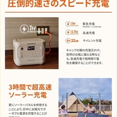 【定価 約21万】新品Jackery サンドゴールドポータブル電源 1000 New（1070Wh / 1500W）＋ Jackery SolarSaga 200 ソーラーパネル セットの画像