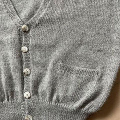 希少アルパカ100%‼️グレー Vネック カーディガンの画像