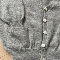 希少アルパカ100%‼️グレー Vネック カーディガンの画像