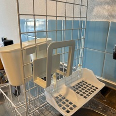 キッチンワゴン＋鉄ラックの画像
