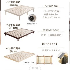 【お譲り先決まりました】ダブルベッドフレームとマットレスの画像