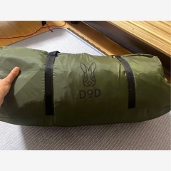 DOD ワンポールテント RX (L) カーキ　鉄？ペグ　アルミシートなどセットの画像