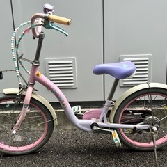子供　自転車　18インチ　ディズニープリンセス　女の子　ゆめラブの画像