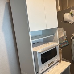 食器棚 レンジボード キッチンボード キャビネットの画像