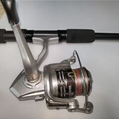 釣り竿　リール付きの画像