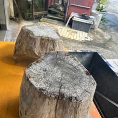リメイクして❗️😊　切株台　椅子　現状の画像