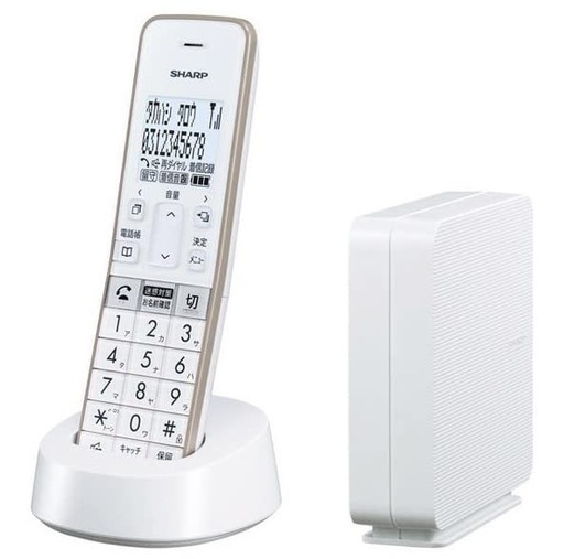 SHARP コードレス電話機 JD-SF2CL-W