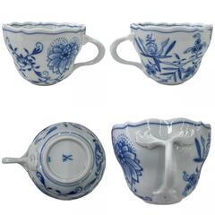 186005 現状品 Meissen マイセン ブルーオニオン カップ＆ソーサー 訳あり [0000000000183]の画像