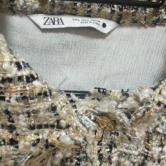ZARA ツイード　シャツ　ブラウスの画像