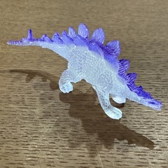 恐竜🦖ステゴサウルスおもちゃフィギュア透明恐竜コレクションかっこいい✨玩具紫透明の画像