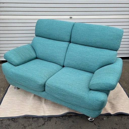 ニトリ　Nポケット　ソファー　ターコイズブルー　ファブリック　ソファ