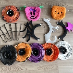 〈ハロウィン〉今月末まで パーティーグッズ 提灯飾り巾着 キッズイベント+追加コウモリウォールデコの画像