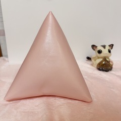 モモンガポーチ 1~2匹 小動物用 テトラ型寝袋 合皮 レザー調 ピンク 17cmの画像