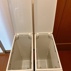 2個セット　無印　ポリプロピレンフタが選べるダストボックス・大　ゴミ箱　36Lの画像