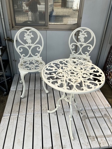 廃盤品希少　ディズニーガーデンテーブル　タカショーガーデニングテーブルセット　ミッキーマウス