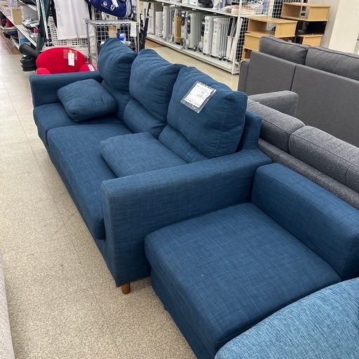 リユースのサカイ東金店 ３人掛けソファー(オットマン付き) TJ14760