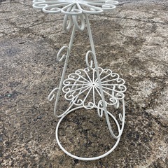 【インテリア】花型スタンド　高さ約52cm 9-827の画像