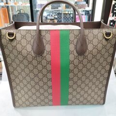 【GUCCI】グッチ  GGスプリーム　２WAYトートバッグ/TIGERの画像