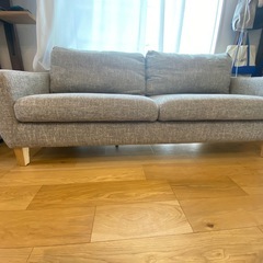 大塚家具　ソファ 3人掛け「イブ SD-294C」幅185cm 布#FG220-17D ライトグレー色  大塚家具　　　の画像