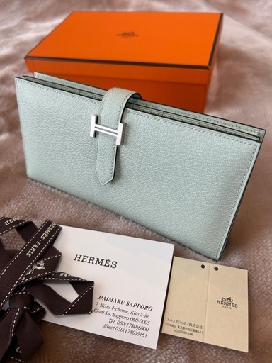 未使用エルメスHERMESベアンスフレW（2024年製造）ロングウォレット長財布