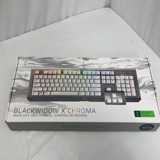 周辺機器 Razer BLACKWIDOW X CHROMA MERCURY WHITE