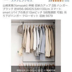 【取引中】山崎実業　2段吊り下げハンガーの画像