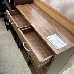 リユースのサカイ東金店 収納棚 こげ茶 ※左引き出し剥がれあり TJ14768の画像