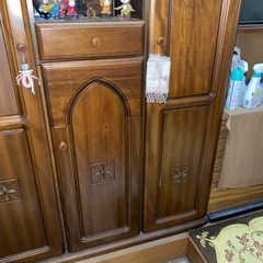 差し上げます:下駄箱 シューズボックス 木製 昭和レトロの画像