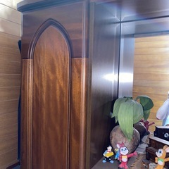 差し上げます:下駄箱 シューズボックス 木製 昭和レトロの画像