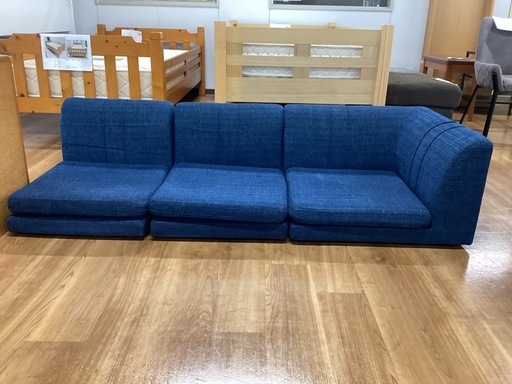 3人掛けローソファ【町田市再生家具】251753